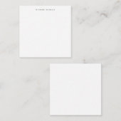 シンプル平滑ミニマルエレガントモダン白 ノートカード (正面/裏面)
