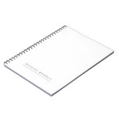 シンプル平滑ミニマルエレガントモダン白 ノートブック (左側)