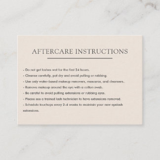 シンプル平滑ラッシュエクステンションMicrobladingアフターケア 名刺