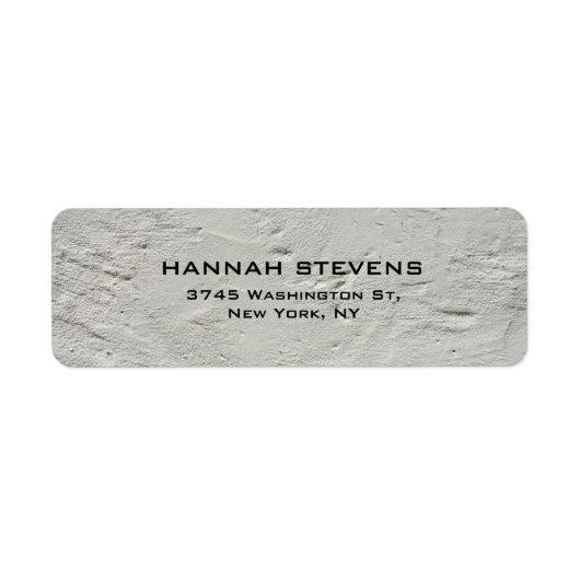 シンプル平灰色のエレガント壁 ラベル (正面)