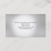 シンプル平灰色エレガントホワイトミニマルモダンリスト 名刺 (裏面)