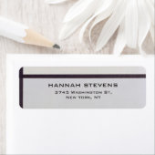 シンプル平灰色エレガントモダン ラベル (インサイチュ)