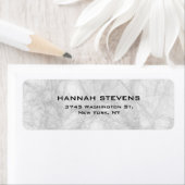 シンプル平灰色エレガントモダン ラベル (インサイチュ)