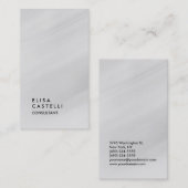 シンプル平灰色トレンディーコンサルタント 名刺 (正面/裏面)