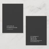 シンプル平灰色トレンディー名刺 名刺 (正面/裏面)