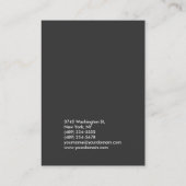 シンプル平灰色トレンディー名刺 名刺 (裏面)