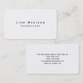 シンプル平白ミニマルクリエイティブモダン 名刺 (正面/裏面)