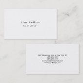 シンプル平白ミニマルプロフェッショナルモダン 名刺 (正面/裏面)