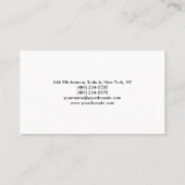 シンプル平白ミニマルプロフェッショナルモダン 名刺 (裏面)