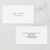 シンプル平白ミニマルプロフェッショナルモダン 名刺 (正面/裏面)