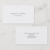 シンプル平白ミニマルプロフェッショナル読み取り 名刺 (正面/裏面)