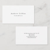 シンプル平白ミニマルプロフェッショナル読み取り 名刺 (正面/裏面)