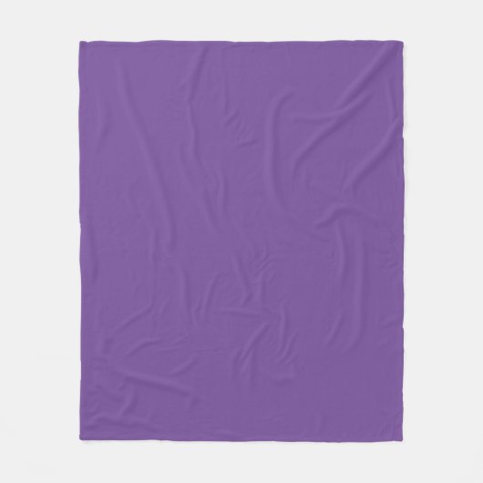 シンプル平紫色の毛布 フリースブランケット (正面)