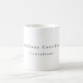 シンプル平赤エレガントホワイトミニマルモダンリスト コーヒーマグカップ (中央)