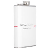 シンプル平赤エレガントホワイトミニマルモダンリスト フラスク (右)