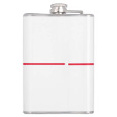 シンプル平赤エレガントホワイトミニマルモダンリスト フラスク (裏面)