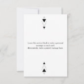 シンプル平面幾何三角形サンキューカード サンキューカード (裏面)