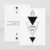 シンプル平面幾何三角形サンキューカード サンキューカード (正面/裏面)