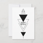 シンプル平面幾何三角形誕生日カード サンキューカード (正面)