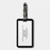シンプル平黒白縁どミニマモダンリスト ラゲッジタグ (裏面縦)
