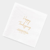 シンプル幸せな感謝祭ディナー 箔ナプキン (左)