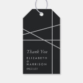 シンプル幾何スタイル結婚式の引き出物 ギフトタグ (正面)