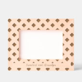 シンプル幾何パーソナライズされた文字 レーザー彫刻フレーム (正面)