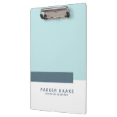 シンプル幾何モダンパステルブルー クリップボード (左)