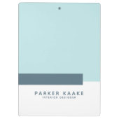 シンプル幾何モダンパステルブルー クリップボード (裏面)