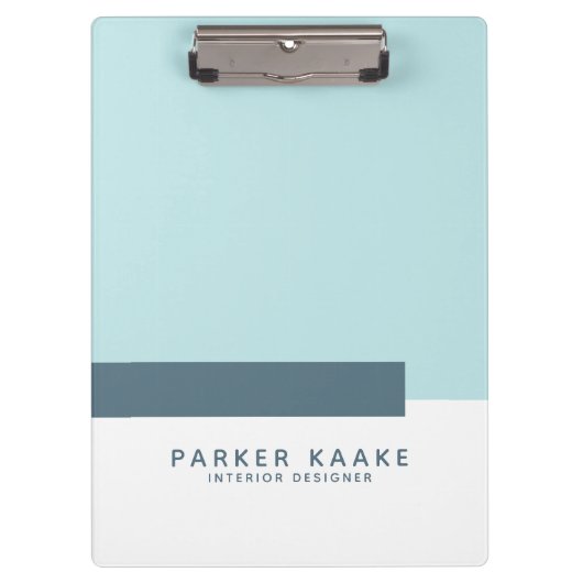 シンプル幾何モダンパステルブルー クリップボード (正面)