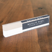 シンプル幾何モダンラグジュアリー デスクネームプレート (側面)