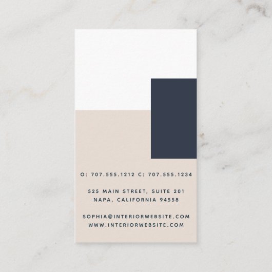 シンプル幾何モダン図形 ロイヤリティカード (裏面)