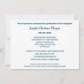 シンプル幾何写真卒業招待状 招待状 (裏面)