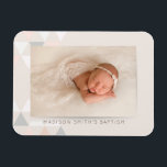 シンプル幾何学写真バプテスマ マグネット<br><div class="desc">利用可能: http://www.zazzle.com/selectpartysupplies</div>