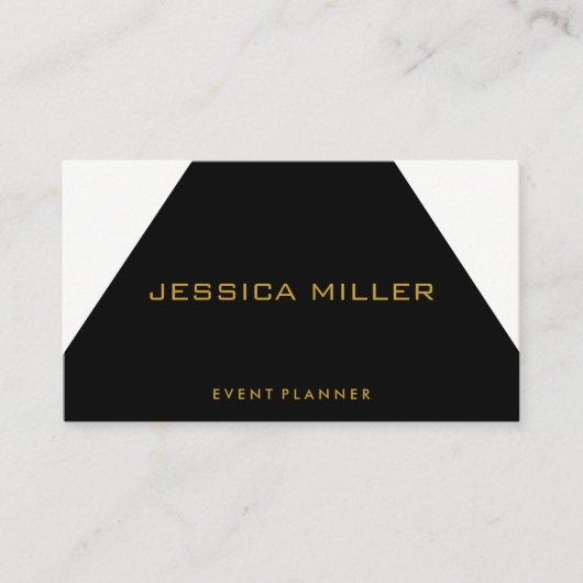 シンプル幾何学白黒 名刺 (正面)