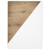 シンプル幾何学的な白い木製フォトブラウン クリップボード (裏面)