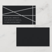 シンプル幾何学的スタイル結婚のウェブサイト エンクロージャーカード (正面/裏面)