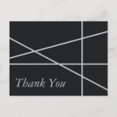 シンプル幾何学的スタイル結婚の感謝 ポストカード (正面)