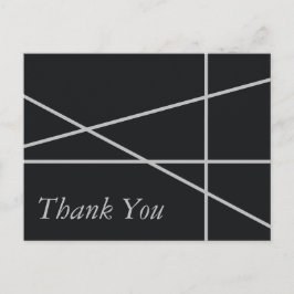 シンプル幾何学的スタイル結婚の感謝 ポストカード