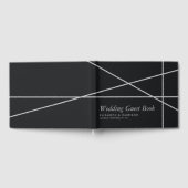 シンプル幾何学的スタイル結婚の ゲストブック (全面)