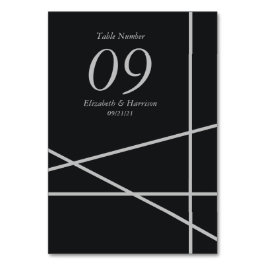 シンプル幾何学的スタイル結婚の テーブルナンバー
