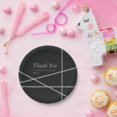 シンプル幾何学的スタイル結婚の ペーパープレート (パーティー)