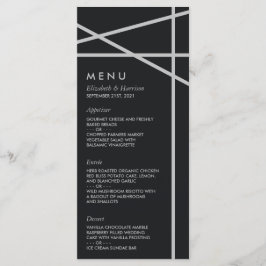 シンプル幾何学的スタイル結婚の メニュー