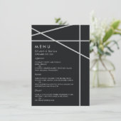 シンプル幾何学的スタイル結婚の メニュー (スタンド正面)
