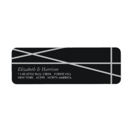 シンプル幾何学的スタイル結婚の ラベル