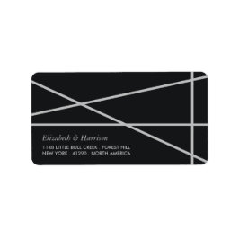 シンプル幾何学的スタイル結婚の ラベル