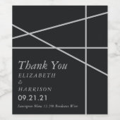 シンプル幾何学的スタイル結婚の ワインラベル (シングルラベル)