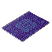 シンプル幾何学的ブルーデザイン ノートブック (左側)
