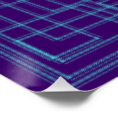 シンプル幾何学的ブルーデザイン ポスター (コーナー)