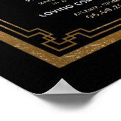 シンプル幾何学的金ゴールドブ結婚ラック証明書 ポスター (角)